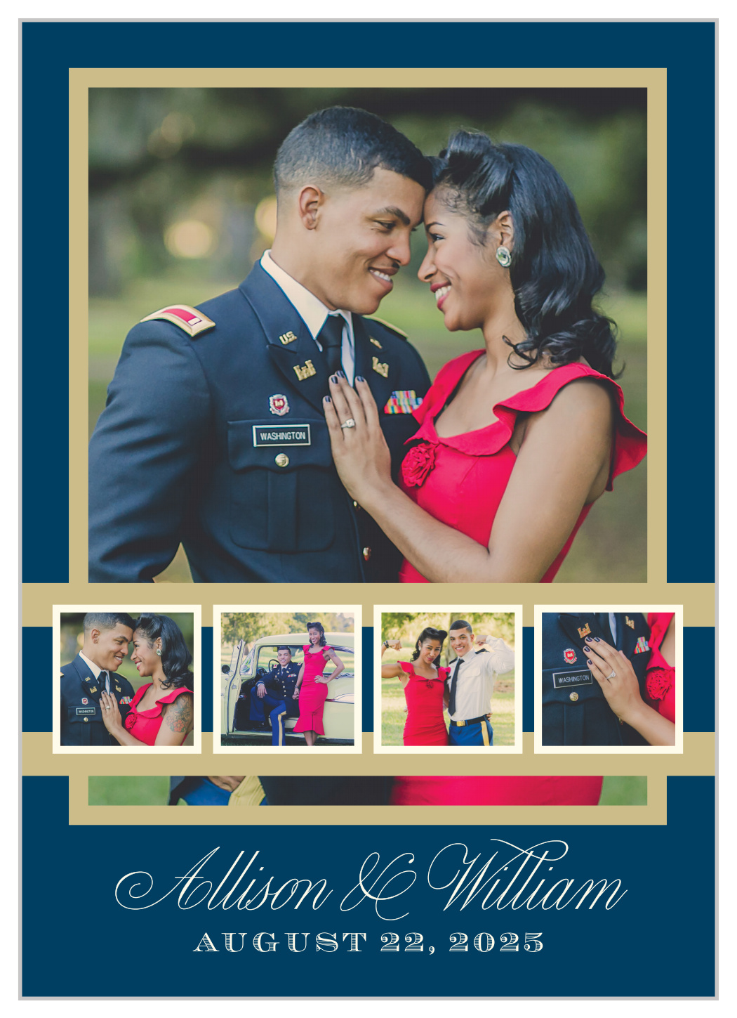 Photo Ribbon Wedding Invitations