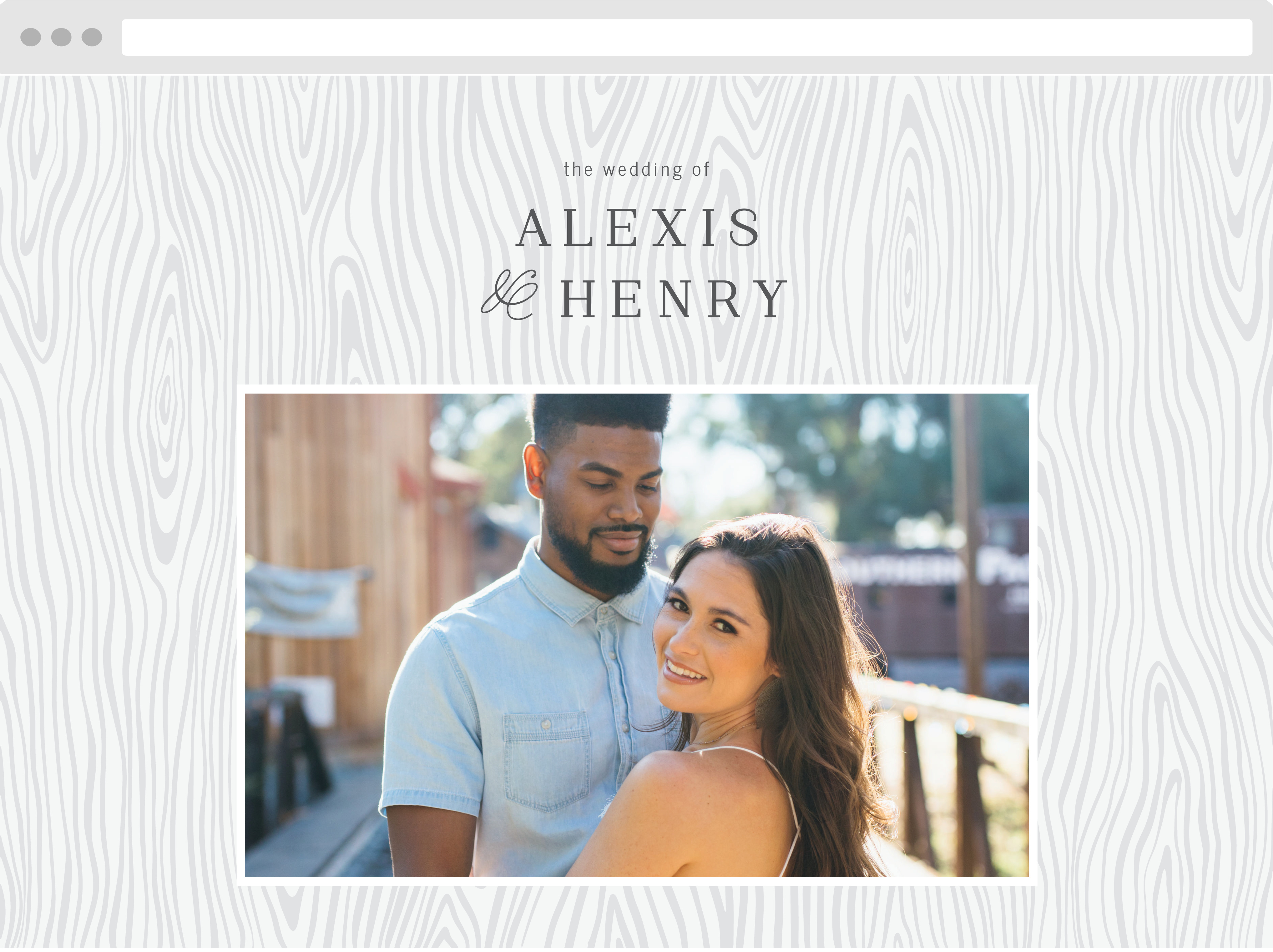 Wood Plank Wedding Website
