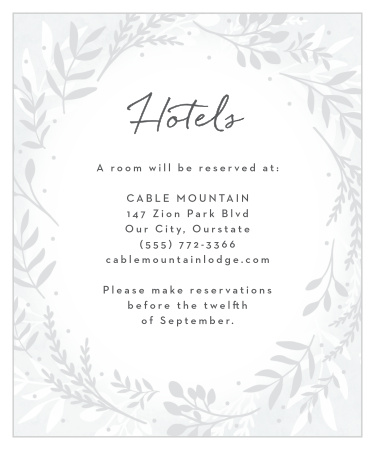 Icy Wreath Accommodation Cards