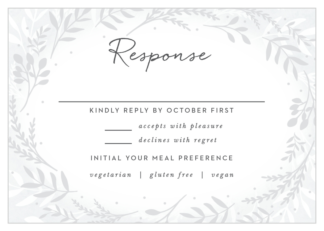 Icy Wreath Response Cards