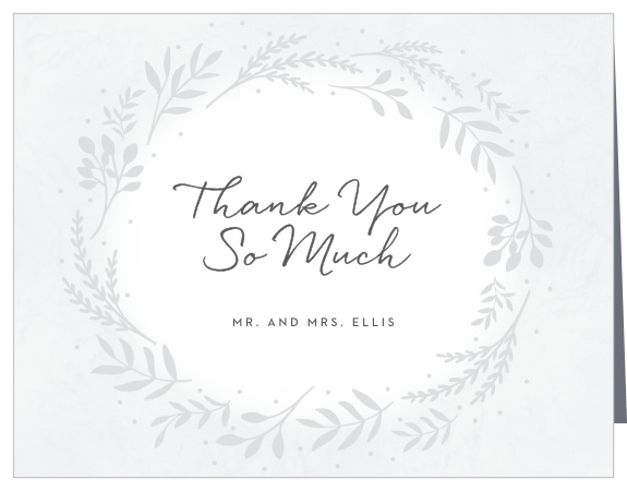 Icy Wreath Wedding Thank You Cards