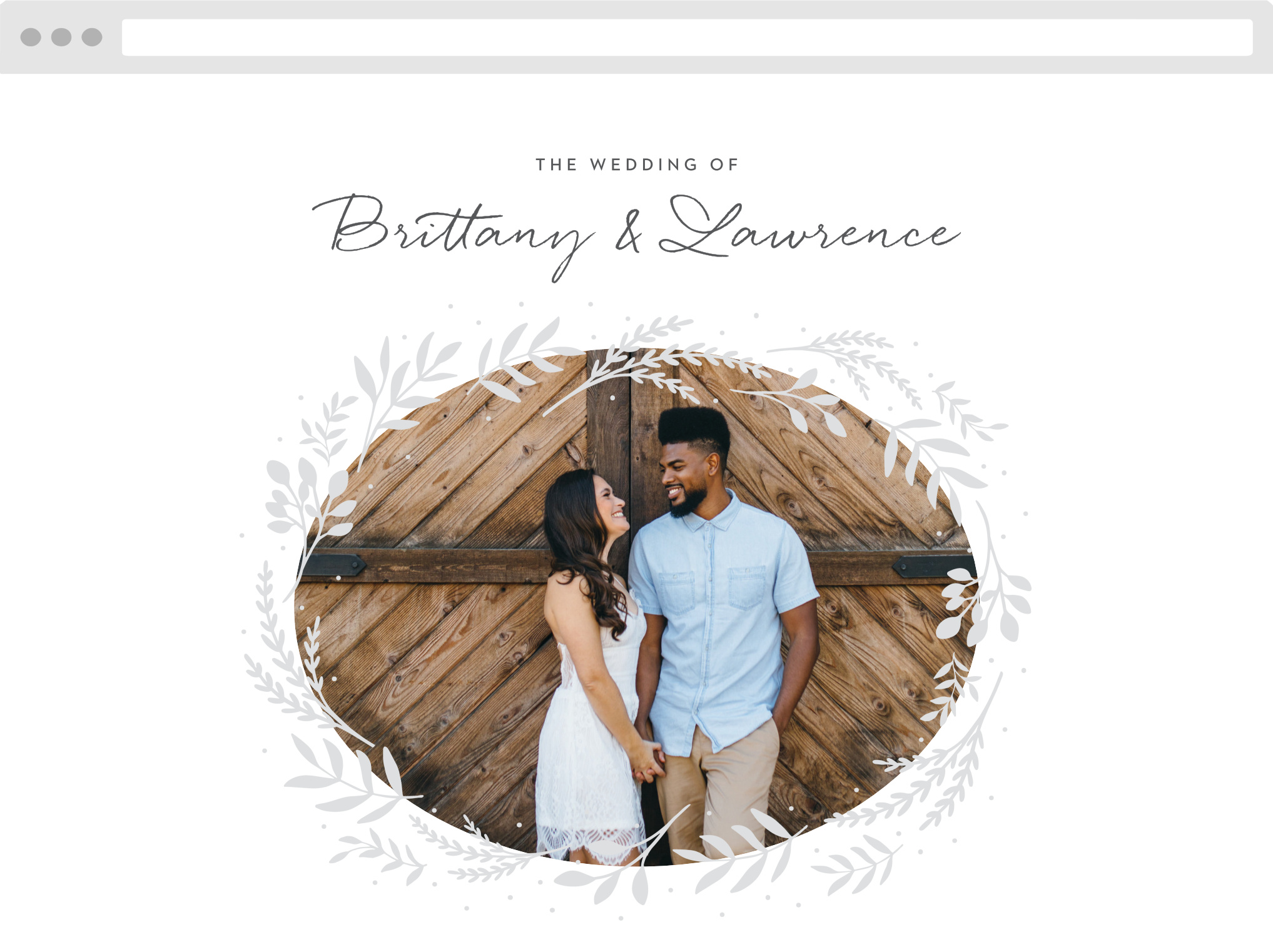 Icy Wreath Wedding Website