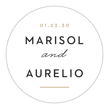 Mod Grid Wedding Stickers