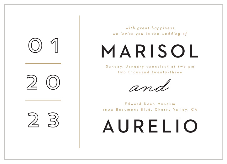 Our Mod Grid Wedding Invitations will reflect your personal modern style and clearly provide event details to your guest.
