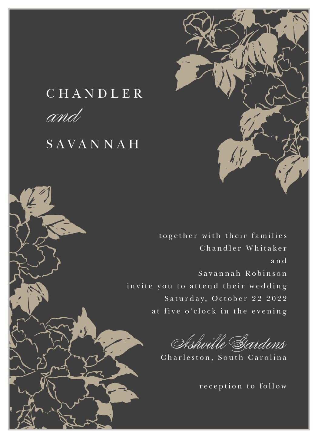 Garden Roses Wedding Invitations
