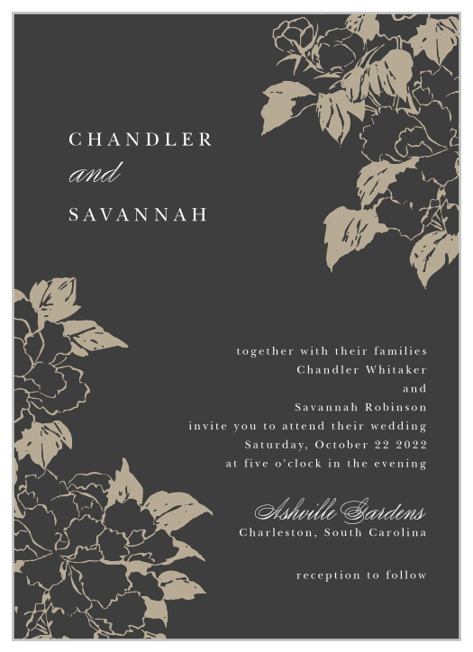 Announce your special day with our Garden Roses Wedding Invitations.