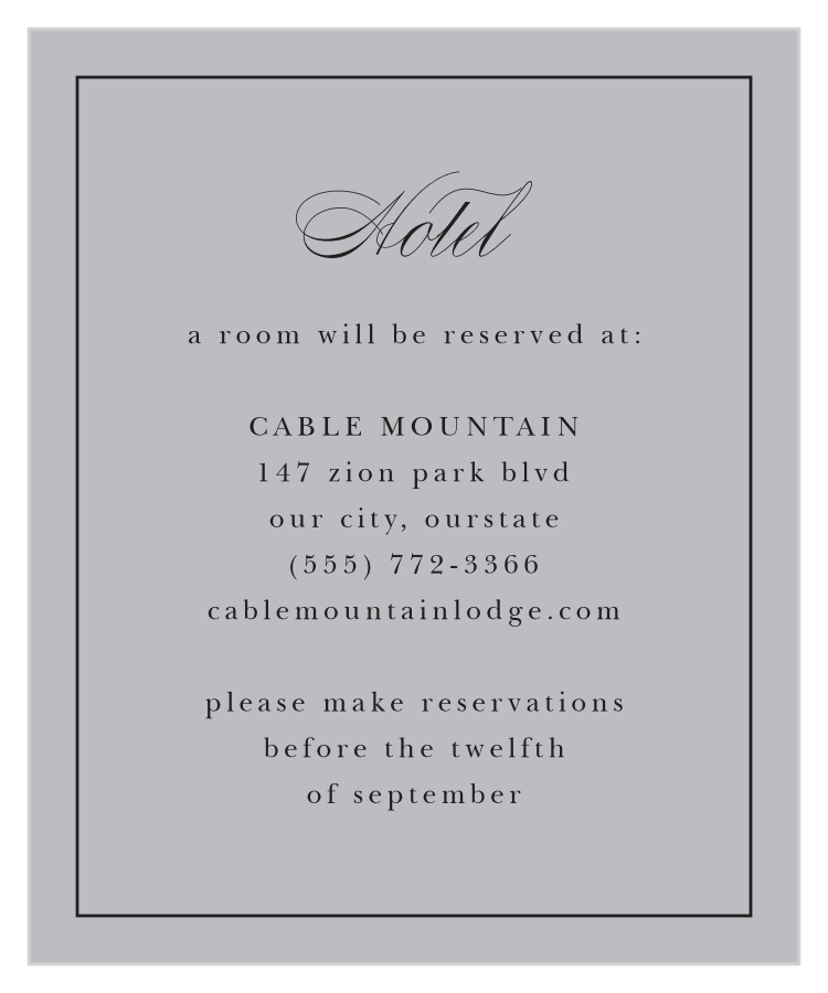 Etched Peony Accommodation Cards