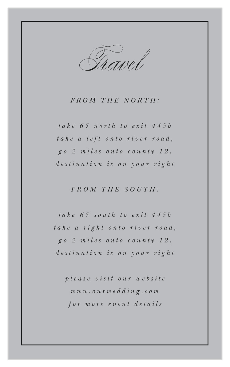 Etched Peony Direction Cards