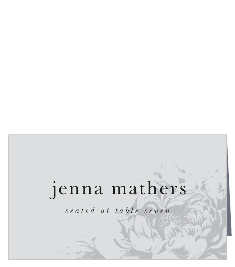 Etched Peony Place Cards