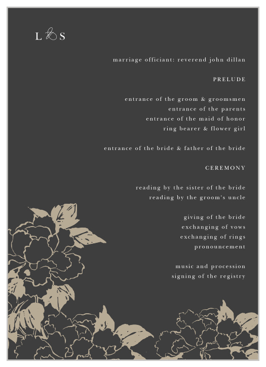 Garden Roses Wedding Programs