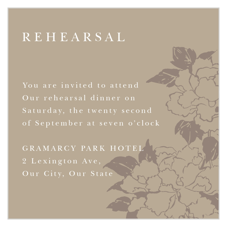 Garden Roses Rehearsal Cards