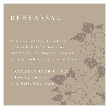 Garden Roses Rehearsal Cards
