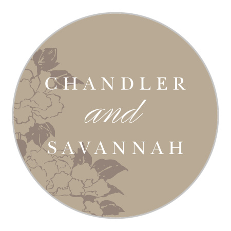Garden Roses Wedding Stickers