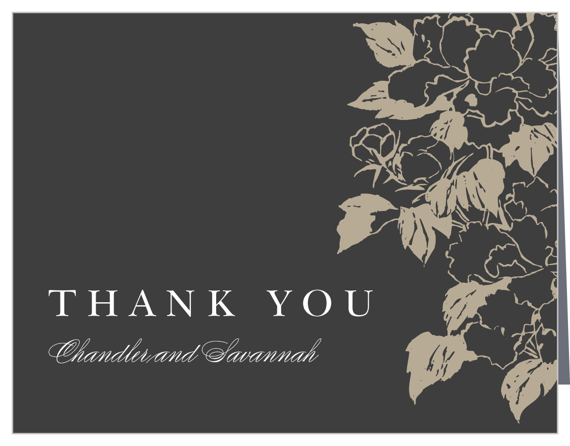 Garden Roses Wedding Thank You Cards