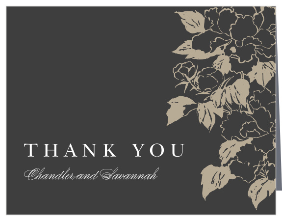 Garden Roses Wedding Thank You Cards