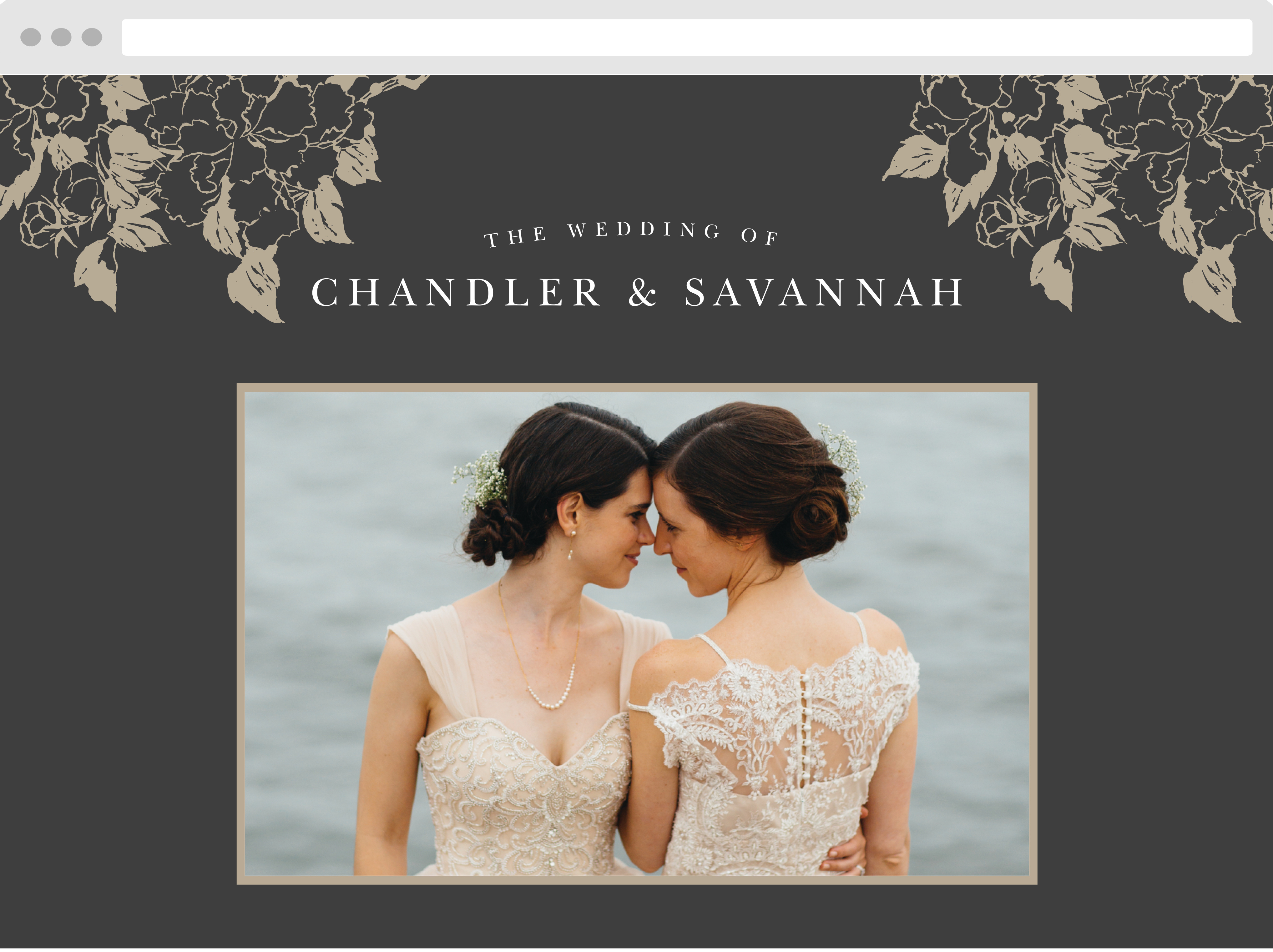 Garden Roses Wedding Website