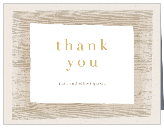 Wood Collage Wedding Thank You Cards