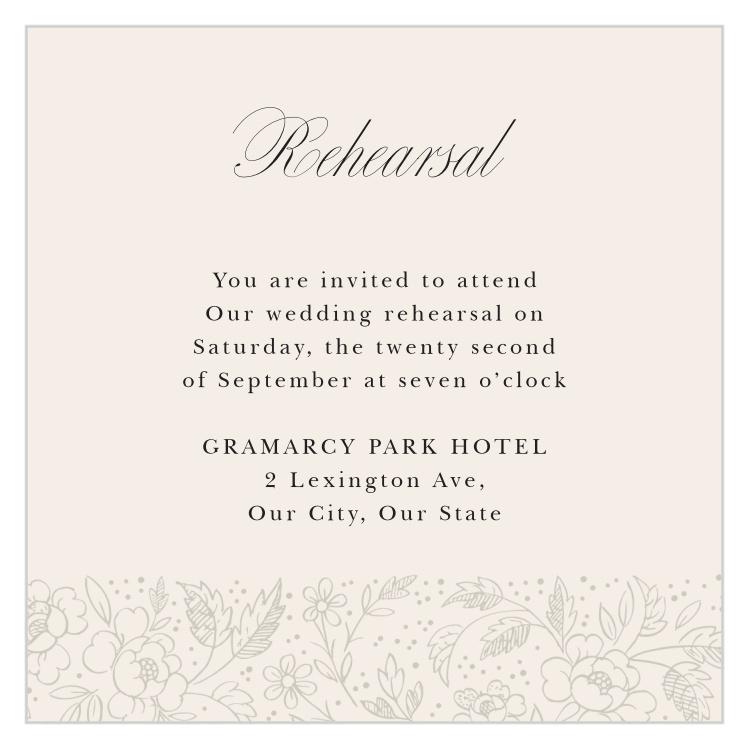 Botanical Border Rehearsal Cards