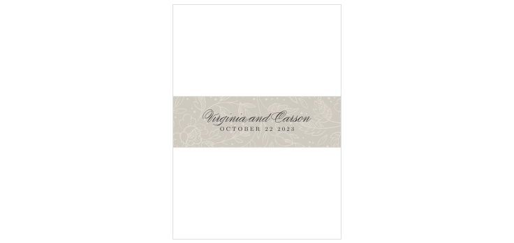Botanical Border Wedding Belly Bands