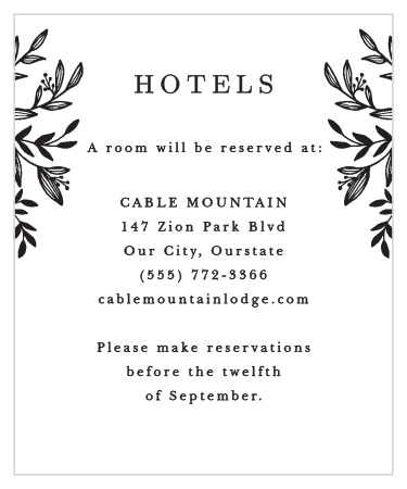 Pen Drawn Accommodation Cards