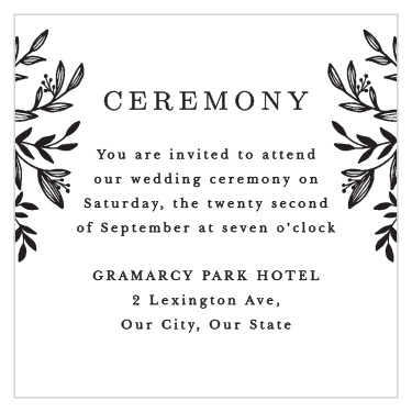 Pen Drawn Ceremony Cards