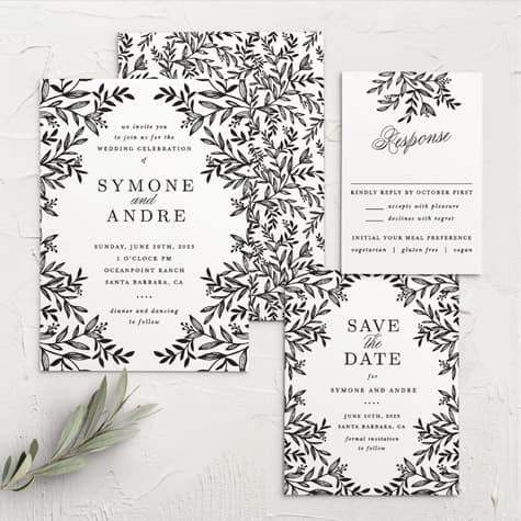 Pen Drawn Wedding Invitations