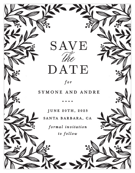 The Pen Drawn Save the Date Cards will remind your guests of your big day!