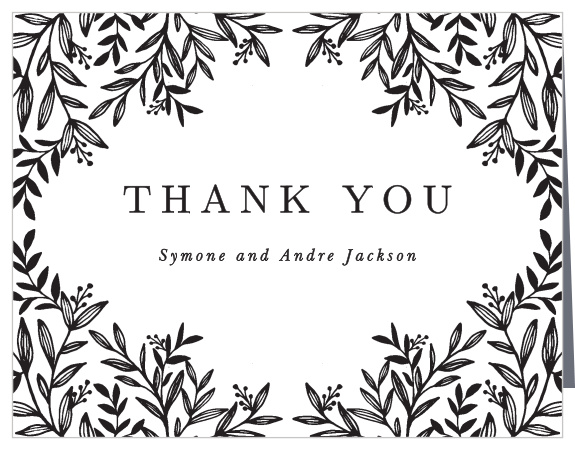 Pen Drawn Wedding Thank You Cards