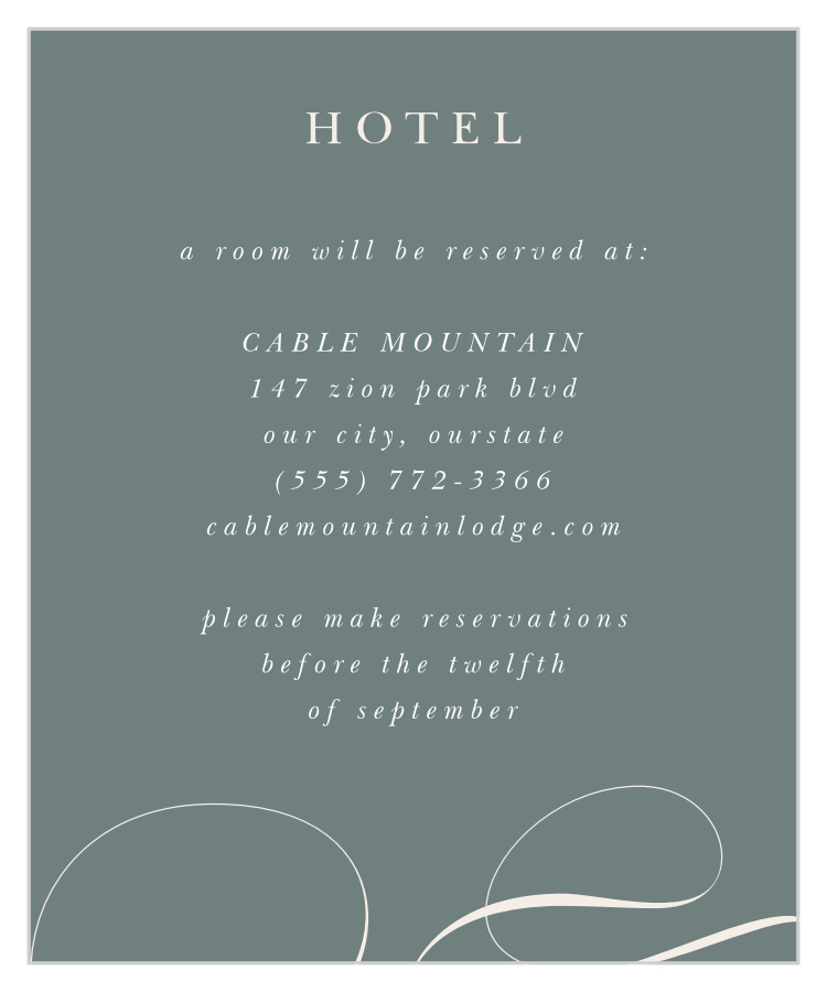 Ornate Framing Accommodation Cards