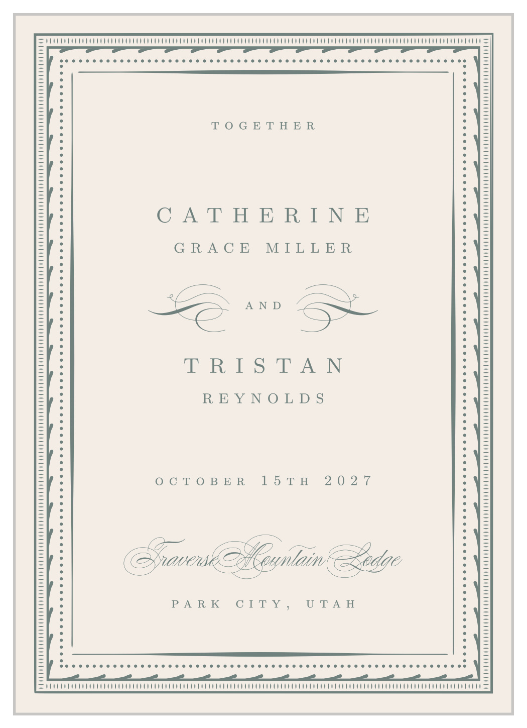 Ornate Framing Wedding Invitations