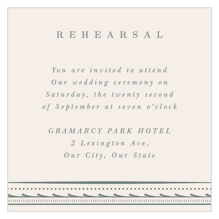 Ornate Framing Rehearsal Cards