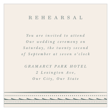 Ornate Framing Rehearsal Cards