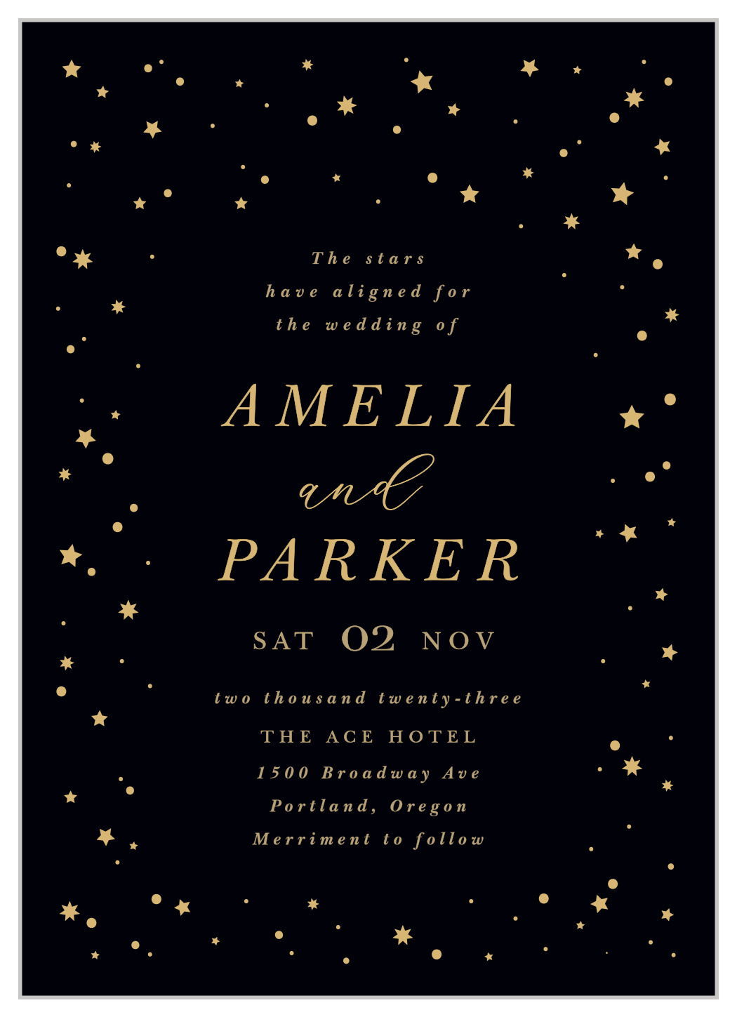 Shining Bright Wedding Invitations