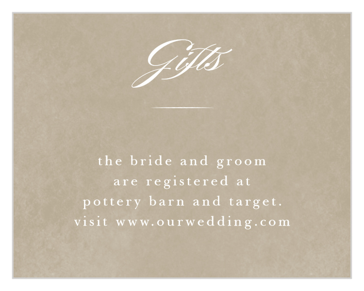 Elegant Wreath Registry Cards