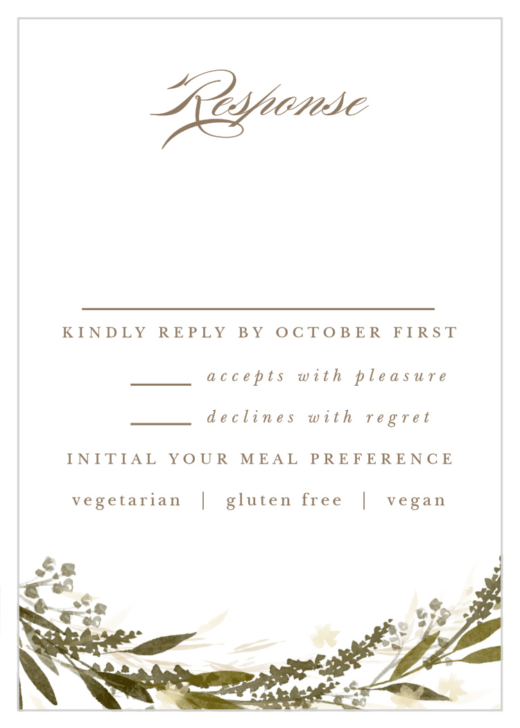 Elegant Wreath Response Cards