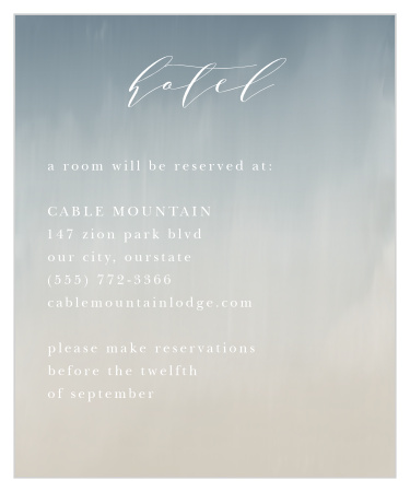 Soft Mist Accommodation Cards