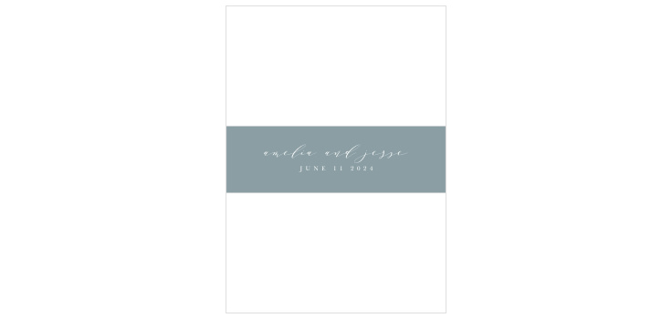 Soft Mist Wedding Belly Bands