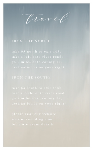 Soft Mist Direction Cards