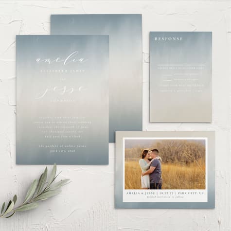 Soft Mist Wedding Invitations