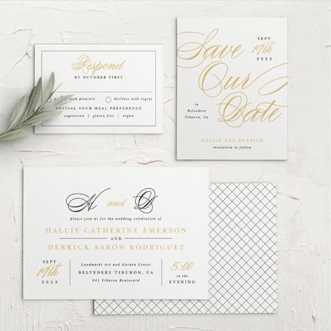 Timeless Classic Wedding Invitations