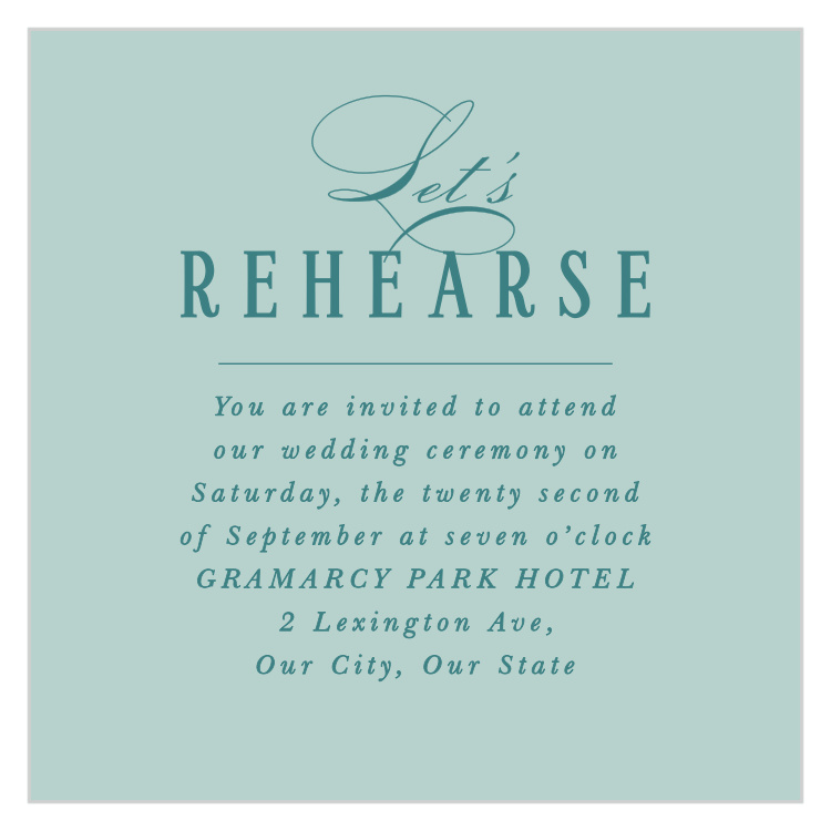 Formal Charm Rehearsal Cards