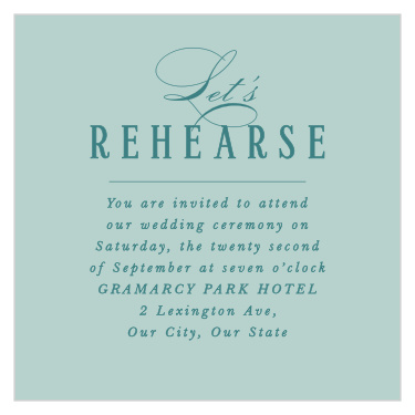 Formal Charm Rehearsal Cards
