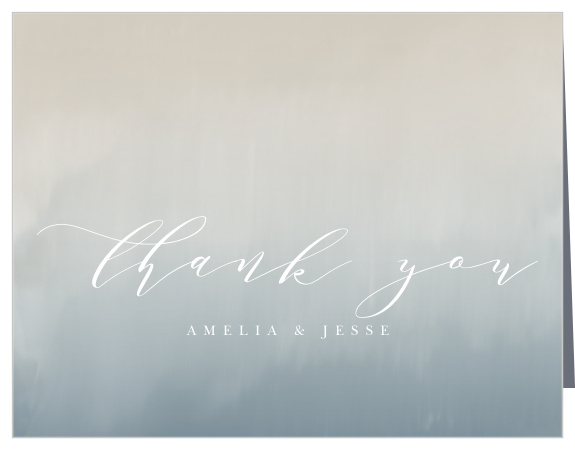 Soft Mist Wedding Thank You Cards