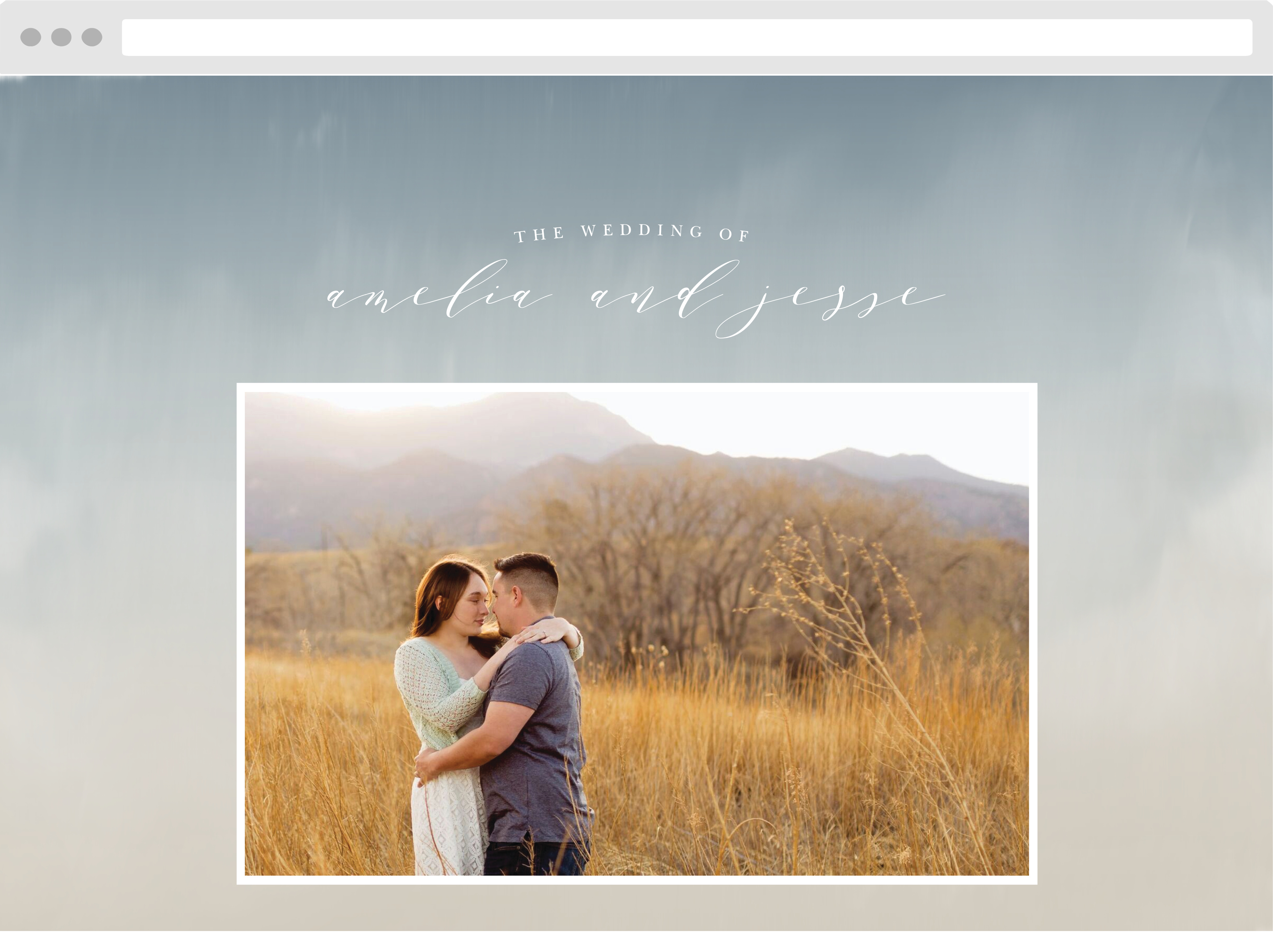 Soft Mist Wedding Website