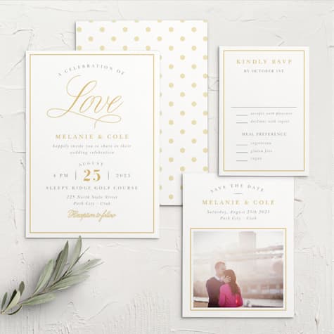 Completely Centered Wedding Invitations