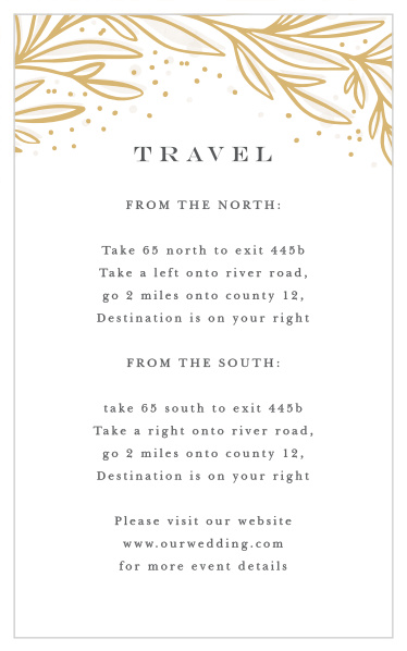 Draped Leaves Direction Cards