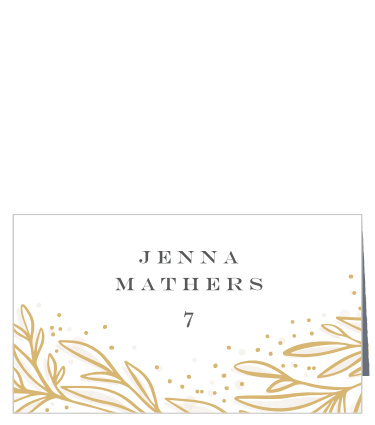 Draped Leaves Place Cards