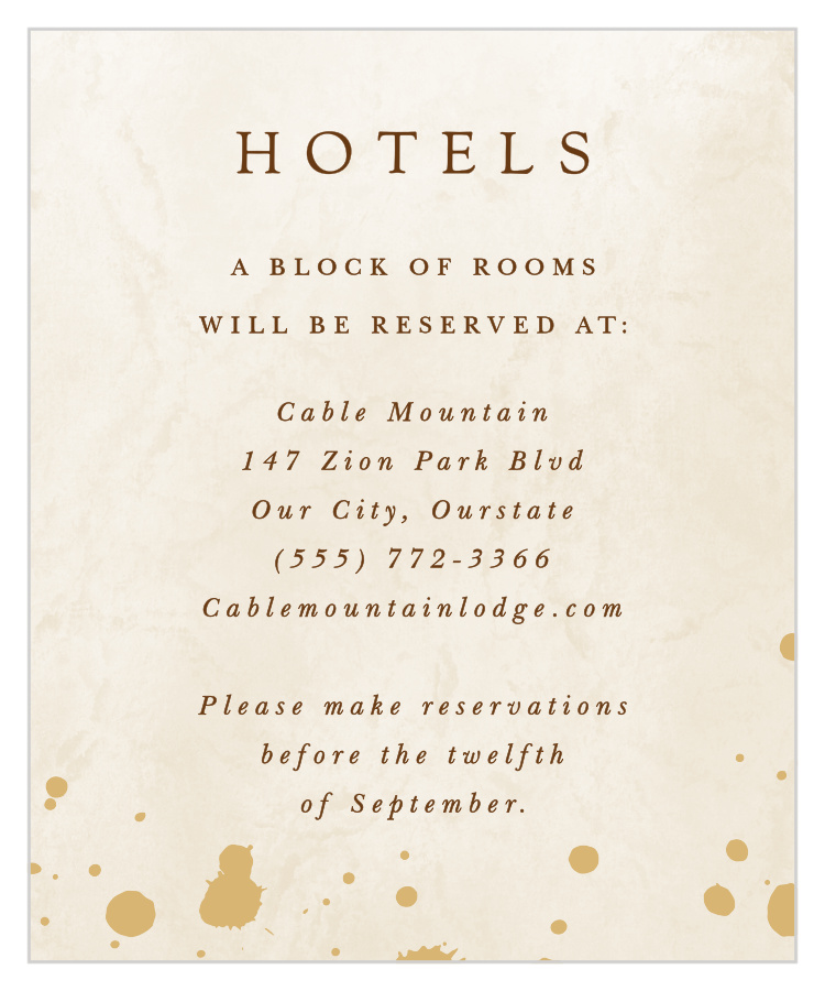 Painted Stone Accommodation Cards