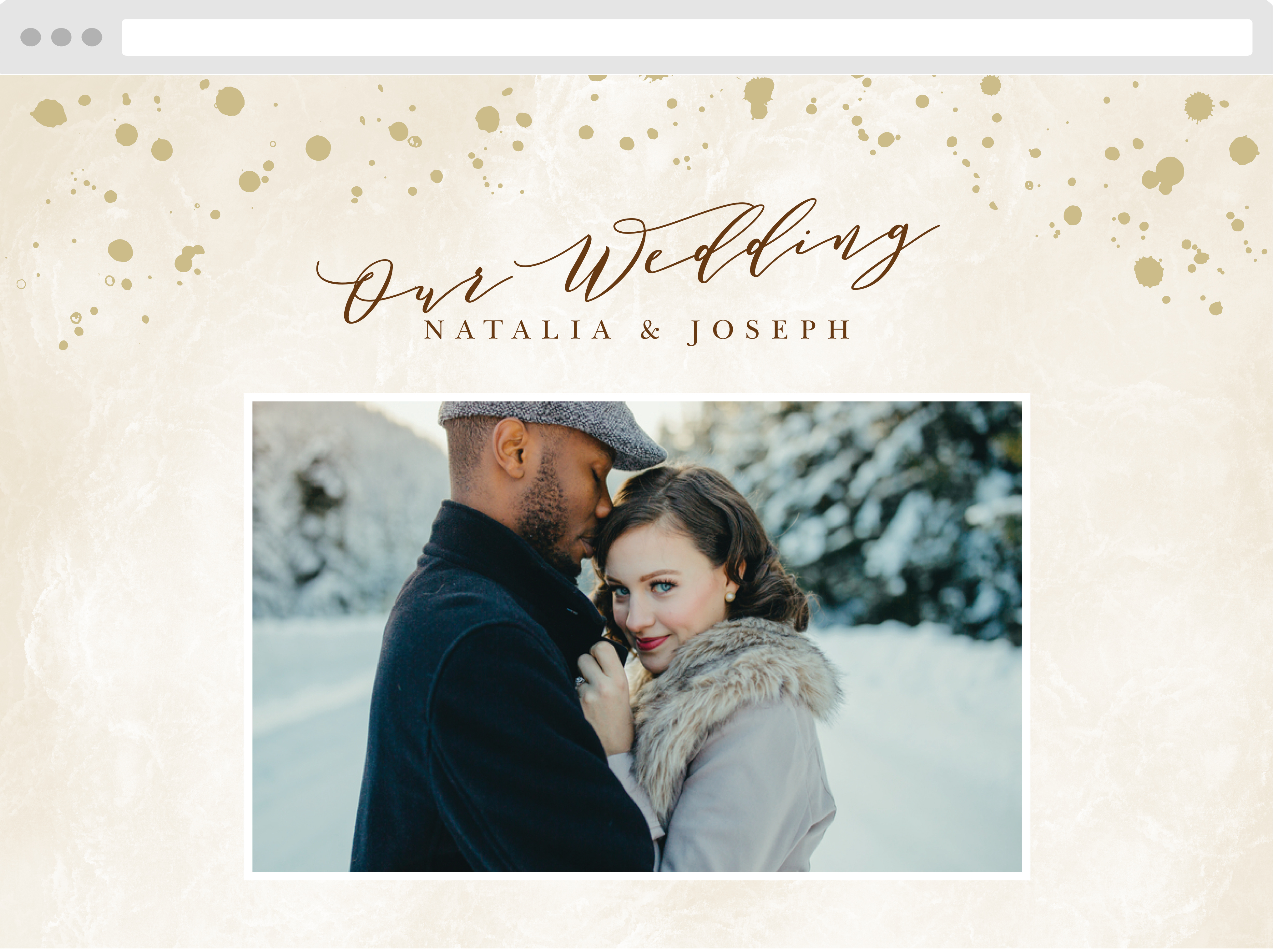 Painted Stone Wedding Website