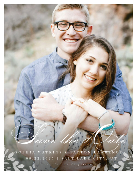 Mark a spot on everyone's calendar with our Hanging Canopy Save the Date Cards.